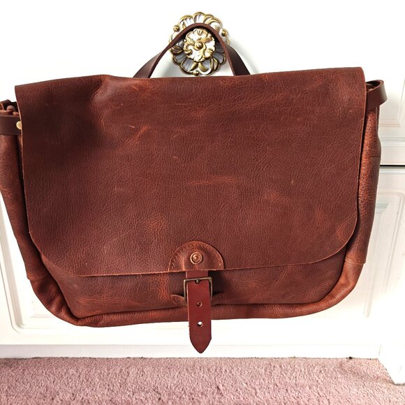 Hunker Goods Brown Leather Men's Bag NWT